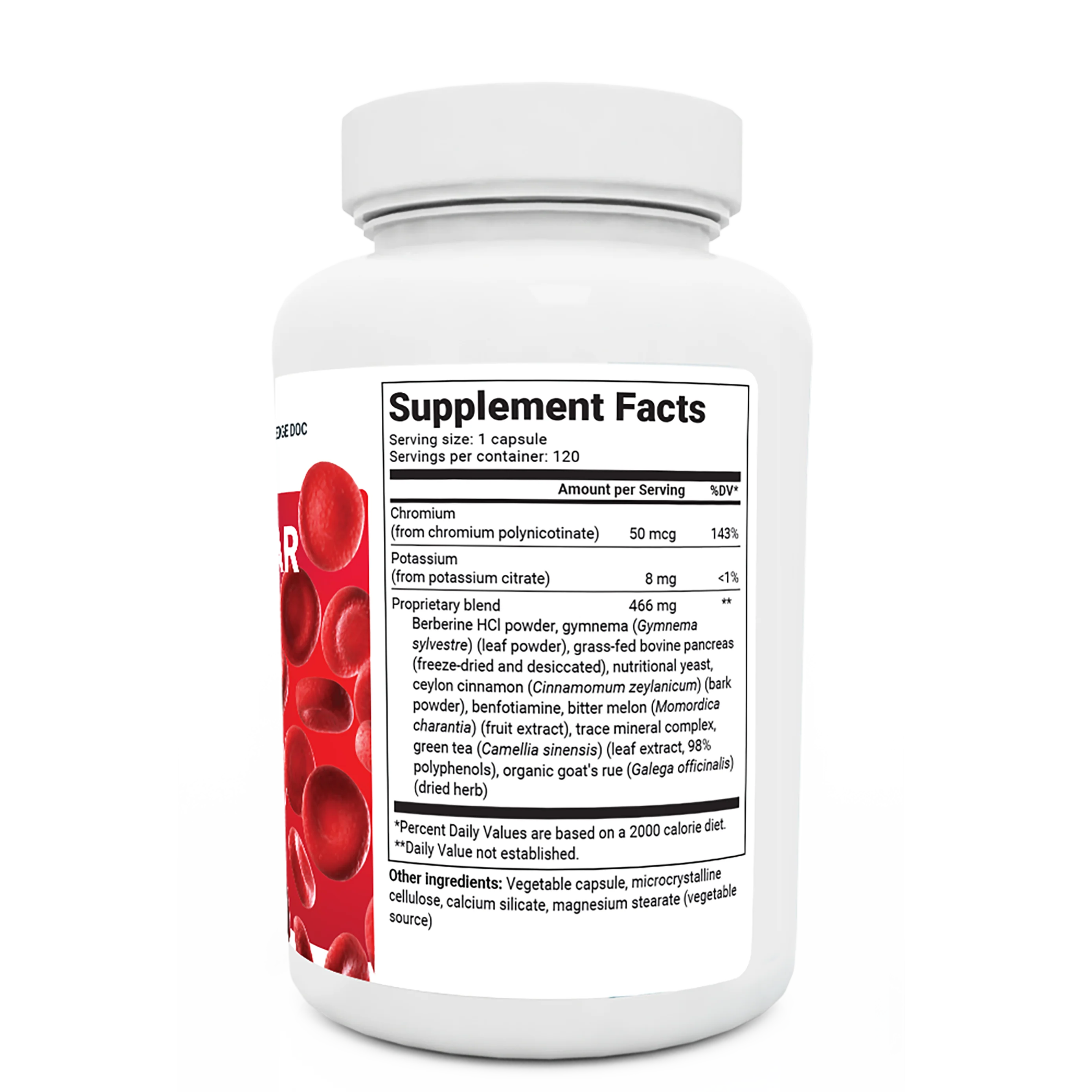 Blood Sugar Support Advanced Formula with Chromium & Potassium 120 – Vegetable Capsules - Image 3