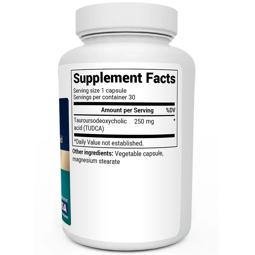 TUDCA – 250 mg of Tauroursodeoxycholic Acid – 30 Vegetable Capsules - Image 3