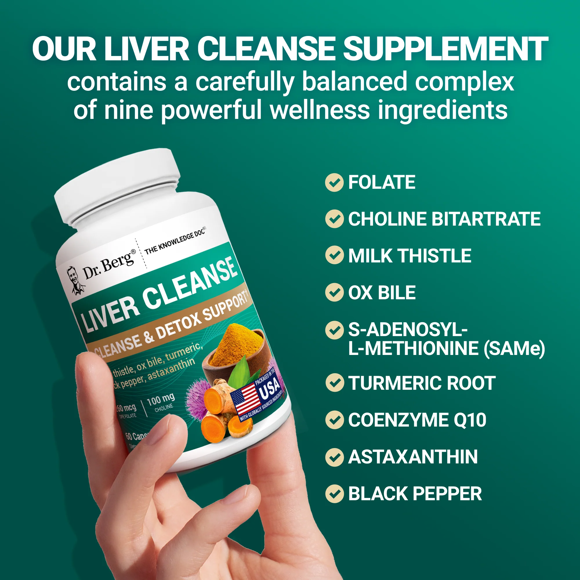 Liver Cleanse Detox Support with Milk Thistle, Ox Bile & Choline – 60 Vegetable Capsules - Image 8