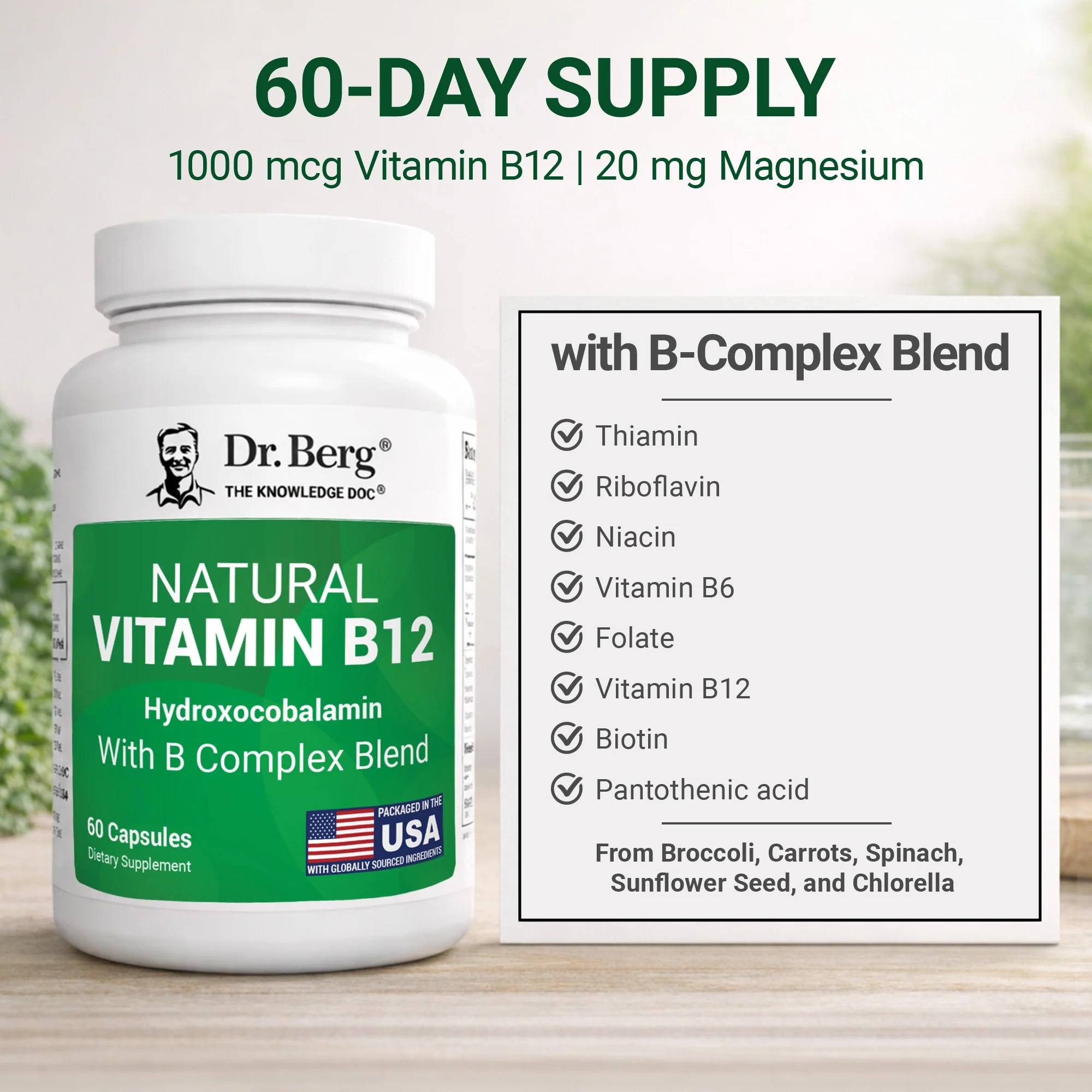 Natural Vitamin B12 – Hydroxocobalamin with B Complex Blend - Image 12